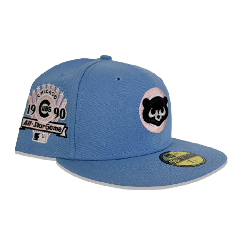 Chicago Cubs New Era 1990 MLB All-Star Game Cooperstown Collection  Undervisor 59FIFTY Fitted Hat - Pink/Sky Blue