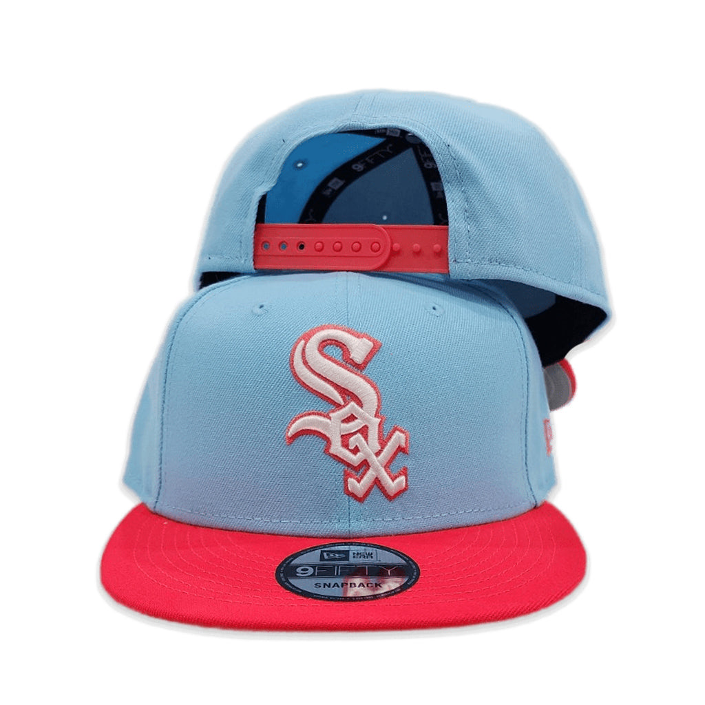 Sky Blue Chicago White Sox Lava Red Visor Gray Bottom Color Pack New Era 59Fifty Fitted