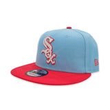 Sky Blue Chicago White Sox Lava Red Visor Gray Bottom Color Pack New Era 9Fifty Snapback