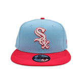 Sky Blue Chicago White Sox Lava Red Visor Gray Bottom Color Pack New Era 9Fifty Snapback