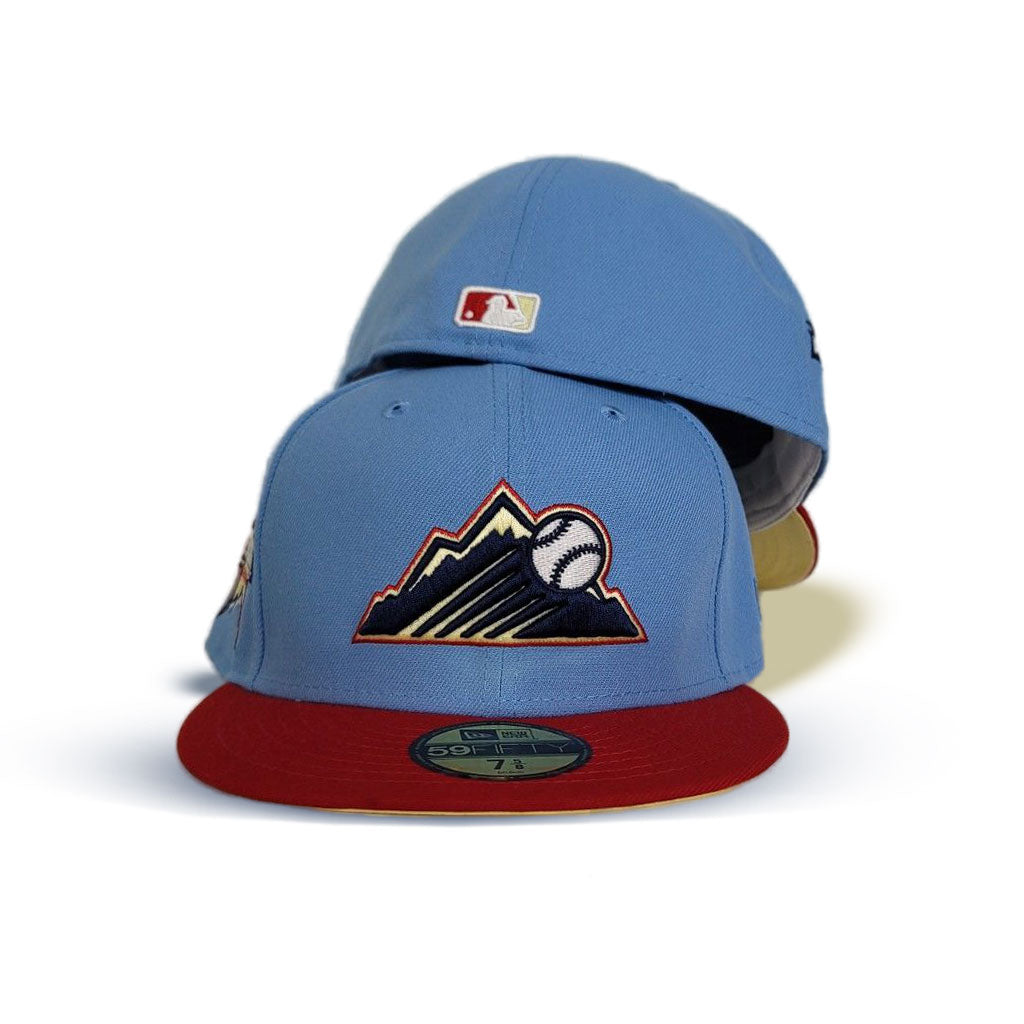 New Era 59FIFTY Colorado Rockies 10th Anniversary Patch Logo Hat - Royal, Teal, Burnt Orange Royal/Teal/Burnt Orange / 7 5/8