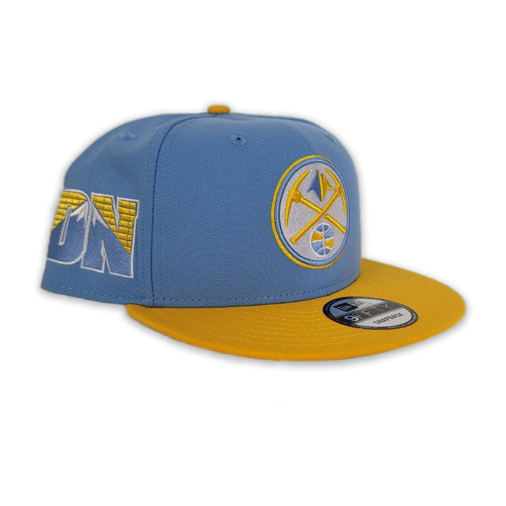 Mens Light Blue/Gold F4779681 Denver Nuggets Mitchell & Ness Hardwood  Classics Gradient Wordmark Snapback Hat