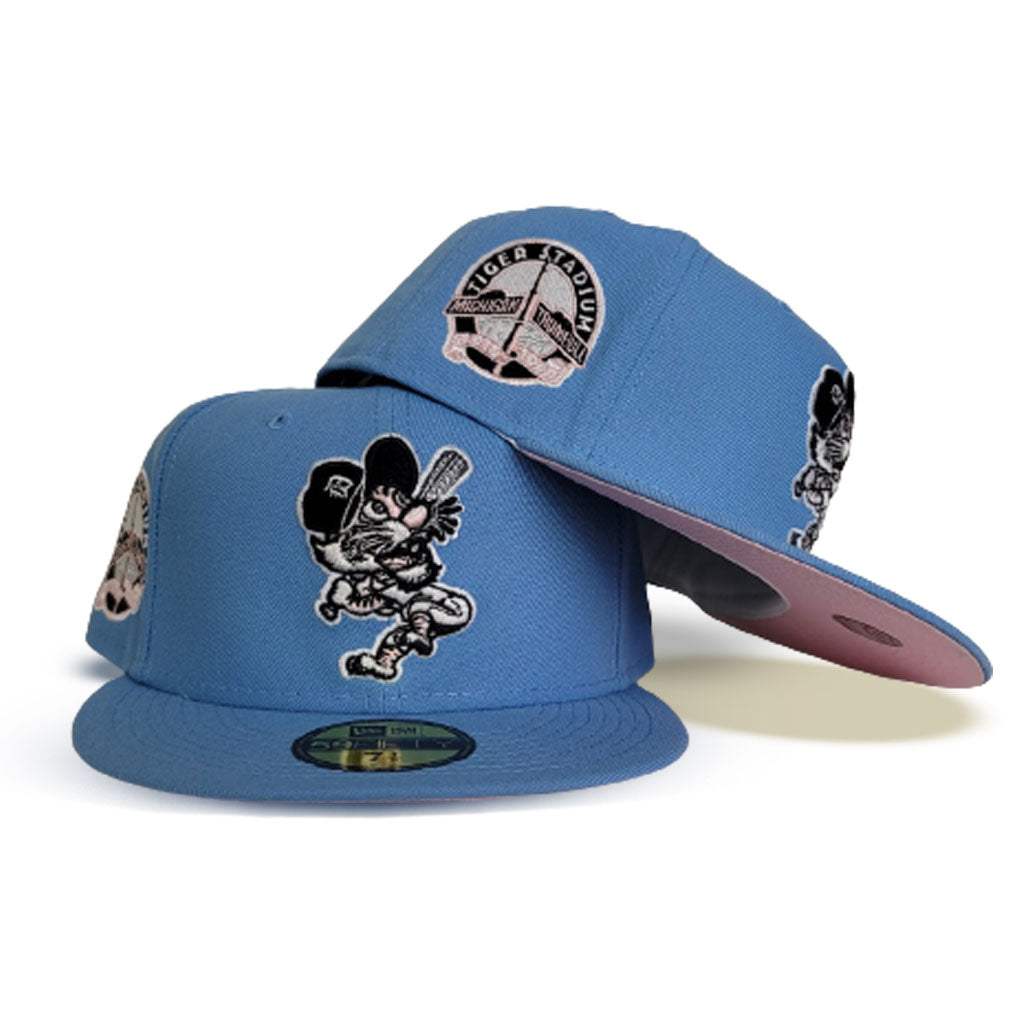 Product - Sky Blue Detroit Tigers Pink Bottom Tiger Stadium Side Patch New Era 59Fifty Fitted