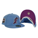 Sky Blue Florida Marlins Grape Purple Bottom 1993 Inaugural Patch New Era 59Fifty Fitted