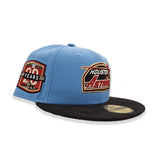 Sky Blue Houston Astros Black Corduroy Visor Burgundy Bottom 20th Anniversary Side Patch New Era 59Fifty Fitted