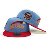 Sky Blue Houston Astros Red Visor Gray Bottom 1968 All Star Game Side Patch New Era 59Fifty Fitted