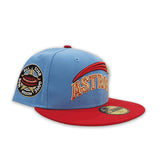 Sky Blue Houston Astros Red Visor Gray Bottom 1968 All Star Game Side Patch New Era 59Fifty Fitted