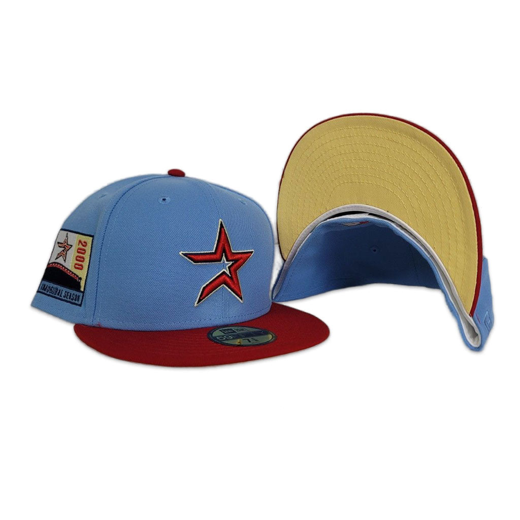 New Era Houston Astros Inuagural Season 2000 Burned Gold Two Tone Edition  59Fifty Fitted Hat, DROPS