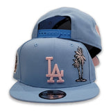 Sky Blue Los Angeles Dodgers Palm Tree Pink Bottom State Map Side Patch New Era 9Fifty Snapback