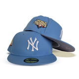 Sky Blue New York Yankees Grey Bottom 2009 World Series New Era 59Fifty Fitted