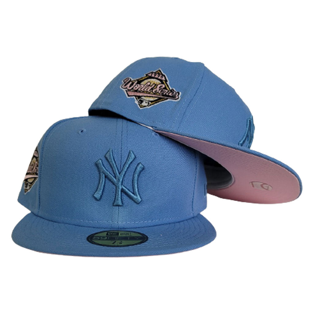 New York Yankees New Era 1996 World Series Pink Undervisor 59FIFTY Fitted  Hat - Light Blue