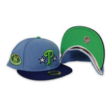 Sky Blue Philadelphia Phillies Royal Blue Visor Green Bottom 2004 Inaugural Side Patch New Era 59Fifty Fitted