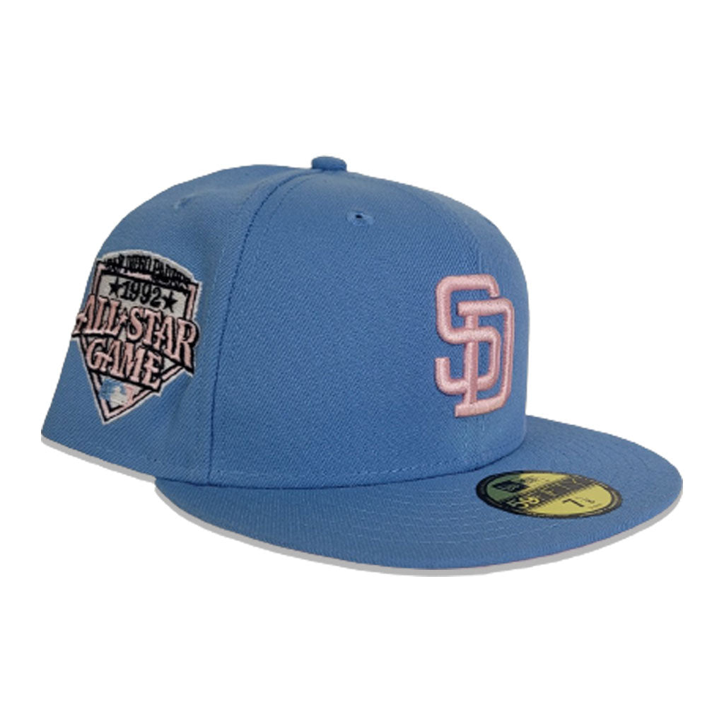 New Era San Diego Padres Pink/Sky Blue 1998 World Series Undervisor 59FIFTY  Fitted Hat