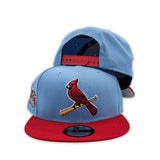 Sky Blue St. Louis Cardinals Red Visor Gray Bottom 2011 World Series Side Patch New Era 9Fifty Snapback