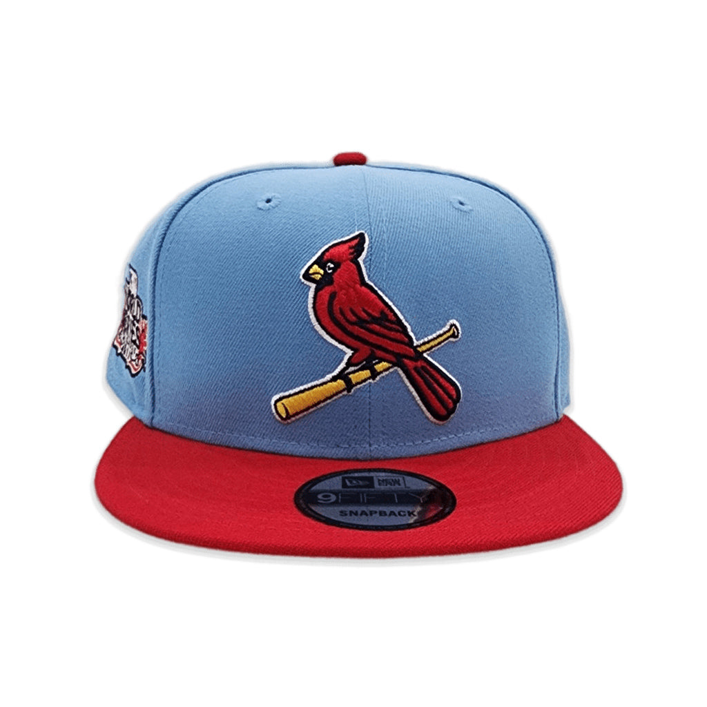 NEW ERA ST. LOUIS CARDINALS WORLD SERIES CHAMPIONS 2011 SKY BLUE AND RED 7  1/4