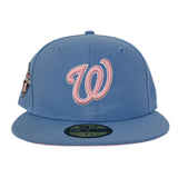 Sky Blue Washington Nationals Pink Bottom 2019 World Series Champions New Era 59Fifty Fitted