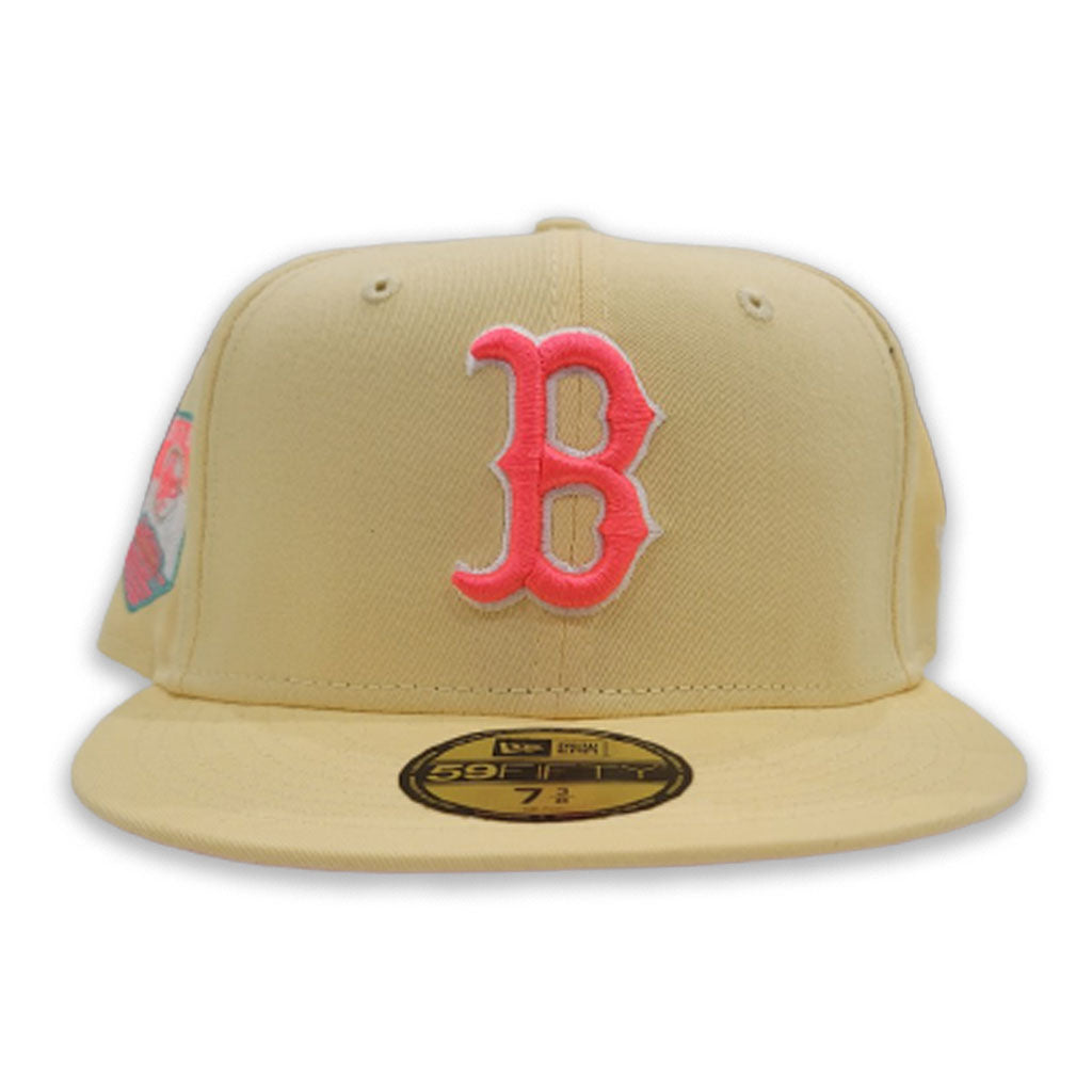 Soft Yellow Boston Red Sox Pink Bottom Fenway Park Side Patch New
