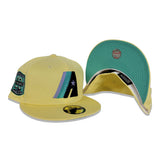 Soft Yellow Houston Astros Teal Bottom 20th Anniversary Side patch New Era 59Fifty Fitted
