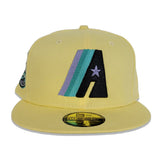 Soft Yellow Houston Astros Teal Bottom 20th Anniversary Side patch New Era 59Fifty Fitted