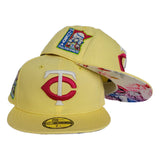 Soft Yellow Minnesota Twins Floral Bottom 1965 All Star Game Side Patch New Era 59Fifty Fitted