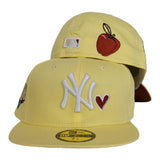 Soft Yellow New York Yankees Heart Rust Orange Bottom 2009 World Series New Era 59Fifty Fitted