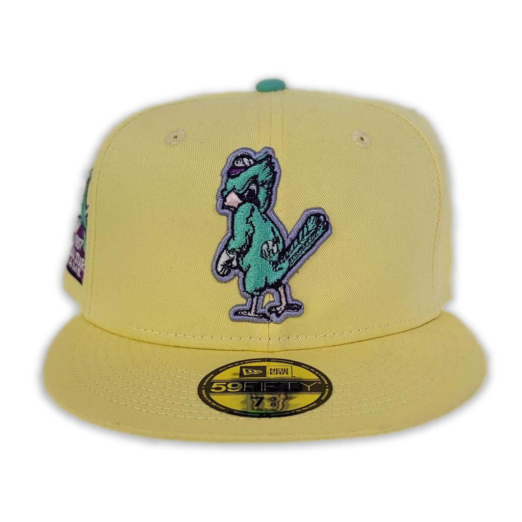 Soft Yellow St. Louis Cardinals Teal Bottom 1957 World Series Side Patch New Era 59Fifty Fitted
