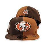 Split San Francisco 49ers Rust Orange Bottom 76th World Series Side Patch New Era 59Fifty Fitted