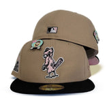 St. Louis Cardinals Pink Bottom 1957 World Series Side Patch "Oatmeal Collection" New Era 59Fifty Fitted