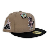 St. Louis Cardinals Pink Bottom 1957 World Series Side Patch "Oatmeal Collection" New Era 59Fifty Fitted