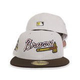 Stone Atlanta Braves Brown Visor Blush Bottom 2000 All Star Game Side Patch New Era 59Fifty Fitted
