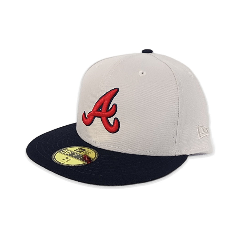 Official New Era Letterman Atlanta Braves Navy 59FIFTY Fitted Cap