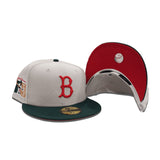 Stone Brooklyn Dodger Dark Green Visor Red Bottom Jackie Robinson 75th Years Side Patch New Era 59Fifty Fitted