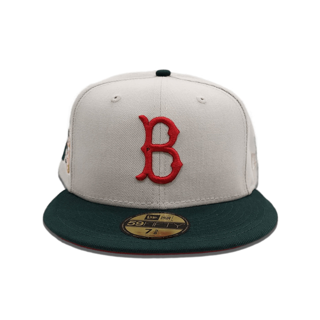 Products Stone Brooklyn Dodger Dark Green Visor Red Bottom Jackie Robinson 75th Years Side Patch New Era 59FIFTY Fitted 7