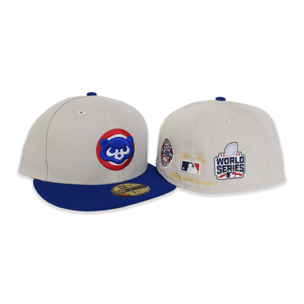 Stone Chicago Cubs 3X World Series Champions 59FIFTY Fitted 71/2