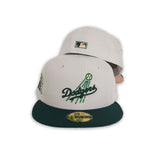 Stone Dodger Dark Green Visor Peach Bottom Jackie Robinson 75th Years Side Patch New Era 59Fifty Fitted