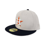 Stone Houston Astros Navy Blue Visor Gray Bottom 2017 World Series Champions New Era 59Fifty Fitted