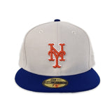 Stone New York Mets Royal Blue Visor Gray Bottom 2X World Series Champions New Era 59Fifty Fittedg