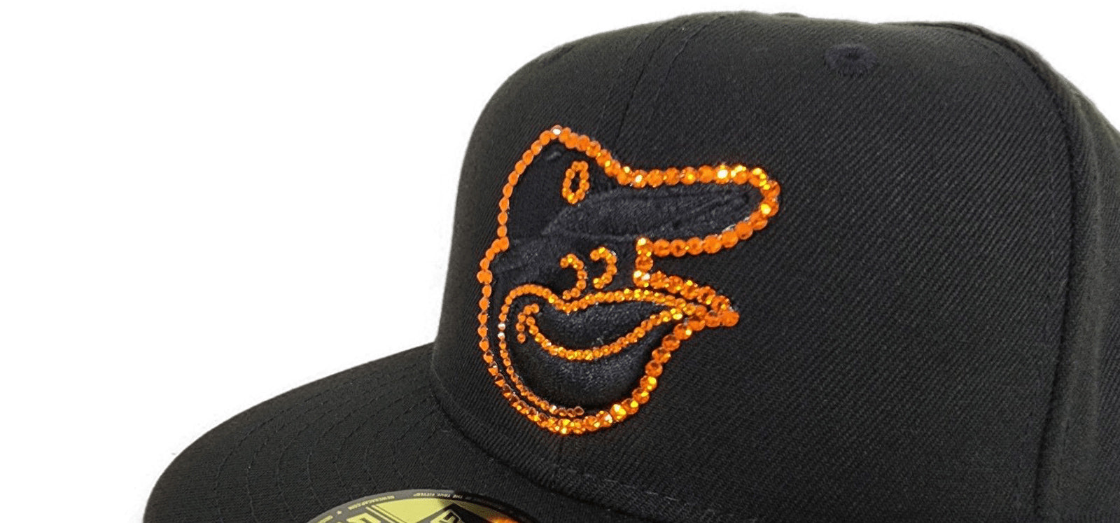 Swarovski Crystal Black Baltimore Orioles New Era 59Fifty Fitted