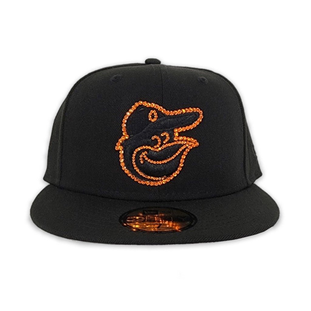 Swarovski Crystal Black Baltimore Orioles New Era 59Fifty Fitted