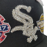 Swarovski Crystal Black Chicago White Sox 3X World Series Champions New Era 59Fifty Fitted
