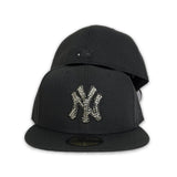 Swarovski Crystal Black New York Yankees New Era 59Fifty Fitted