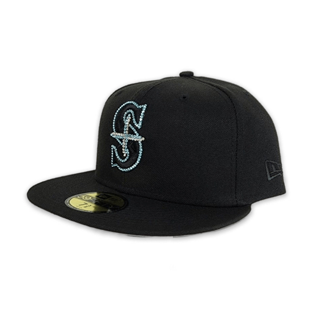Swarovski Crystal Black Seattle Mariners New Era 59Fifty Fitted