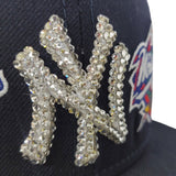 Swarovski Crystal Navy Blue New York Yankees 27X World Series Champions New Era 59Fifty Fitted