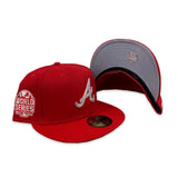 Swarovski Crystal Red Atlanta Braves 2021 World Series Side Patch New Era 59Fifty Fitted