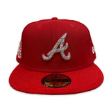 Swarovski Crystal Red Atlanta Braves 2021 World Series Side Patch New Era 59Fifty Fitted