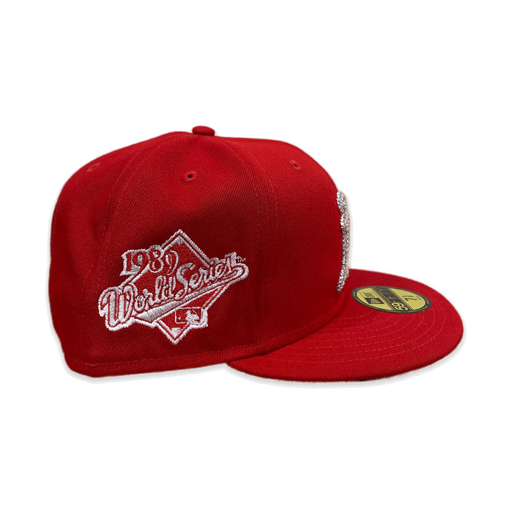 Swarovski Crystal Red Oakland Athletics 1989 World Series Side Patch New  Era 59Fifty Fitted