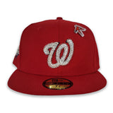 Swarovski Crystal Red Washington Nationals 2019 World Series Champions New Era 59Fifty Fitted