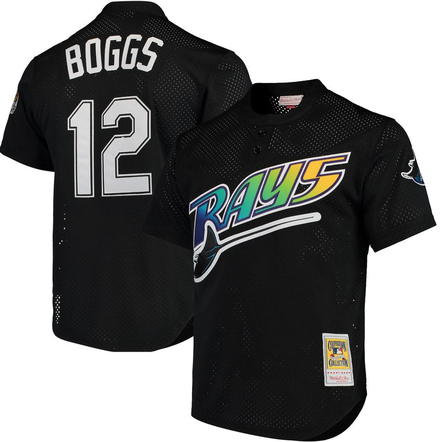 Mitchell & Ness Tampa Bay Rays Black Wade Boggs 1998 Authentic Batting  Practice Pullover Jersey