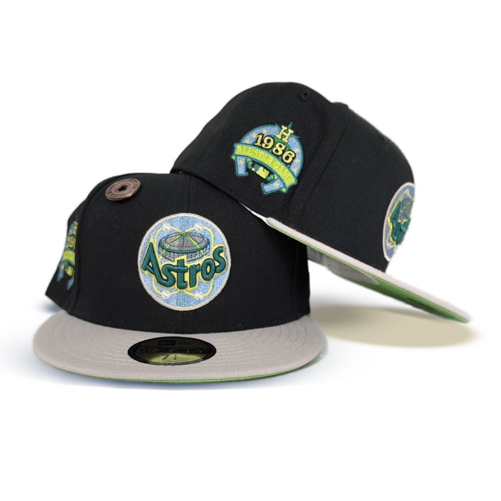 Black Houston Astros Stone Visor Lime Green Bottom 1986 All Star