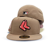 Tan Boston Red Sox Pink Bottom 1999 All Star Game Side Patch New Era 59Fifty Fitted
